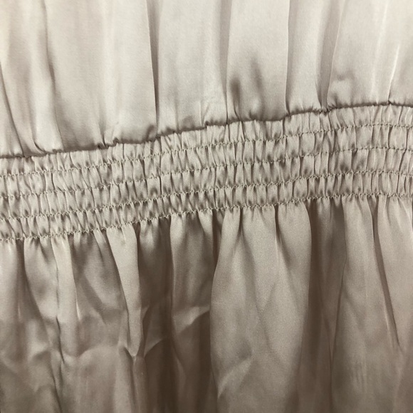 Boston Proper Peasant Boho Top Blouse Lace Fitted Waist Cold Shoulder Tie Front - Picture 6 of 11